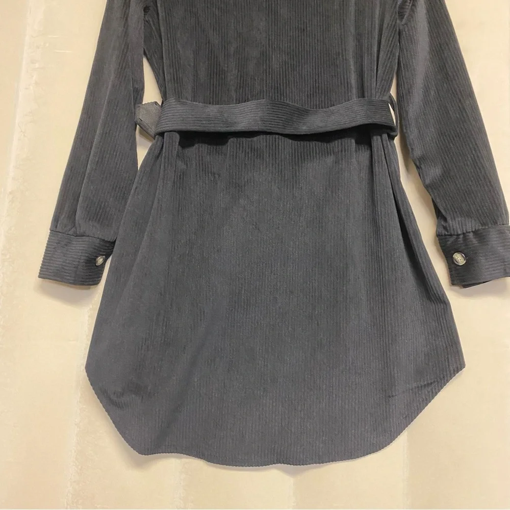 Maia Hemera Women’s Dress Small/Medium Corduroy Belted Designer Quiet Luxury